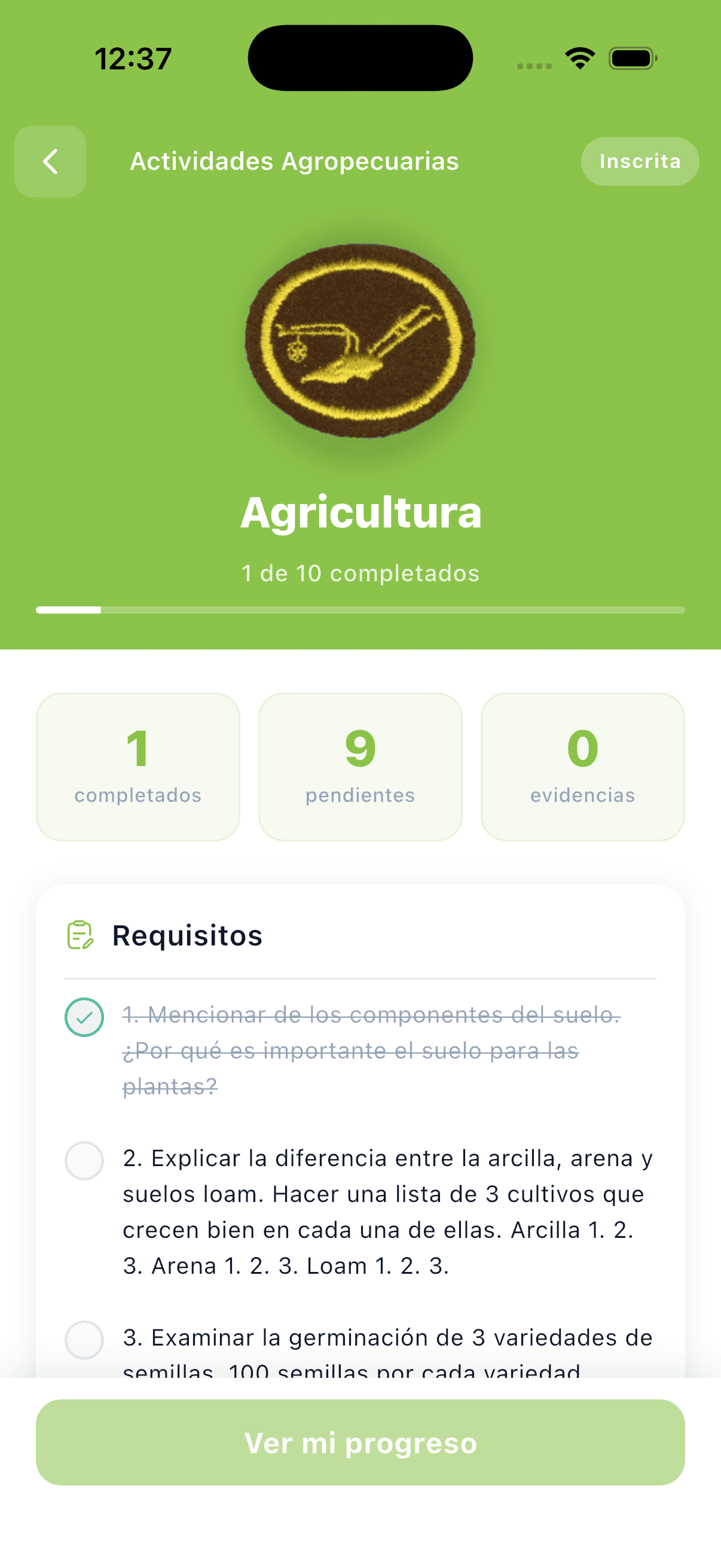 Especialidad